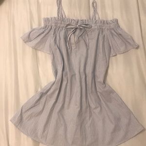 Striped Off the Shoulder Dress